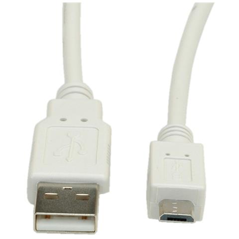 USB 2.0 Cable, USB Type A M - Micro USB B M 0.8 m, 0,8 mm (0.0315")  - Foto 1